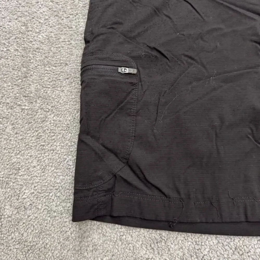 L.L. Bean Cargo Mini Skort Skirt Womens 14 Regular Black Nylon Outdoor Camping
